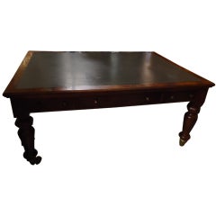 Antique English Partners Library Table