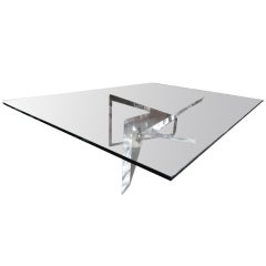 Large Midcentury Lucite Coffee Table