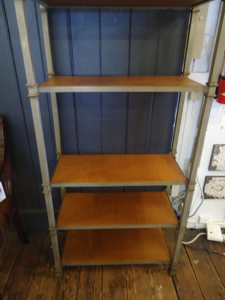 Mid-20th Century Once Cole Porters Debonair Iron and Leather Etagere