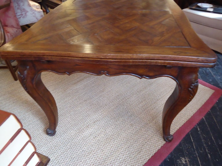 Antique French Provincial Parquetry Refectory Table In Good Condition In Hopewell, NJ