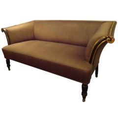 Chic Vintage Black and gold Loveseat