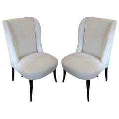 Pair of Tailored Upholstered Vintage Chairs