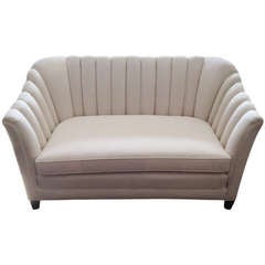 Vintage Fabulous Channel Back Loveseat Sofa