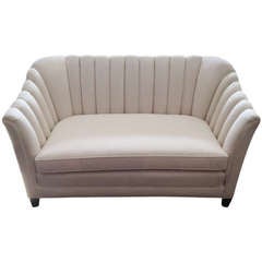 Fabulous Channel Back Loveseat Sofa