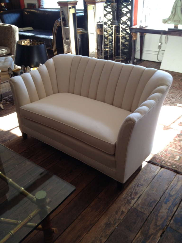 Fabulous Channel Back Loveseat Sofa at 1stDibs channel back sofa
