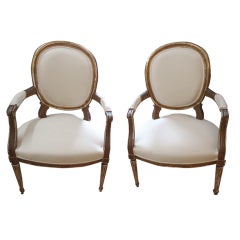 Gorgeous Pair of Antique Parisian Armchairs