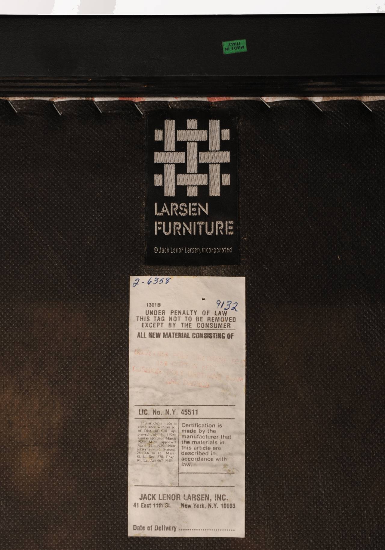 Late 20th Century Rare Pair of Jack Lenor Larsen Black Lacquer Armchairs