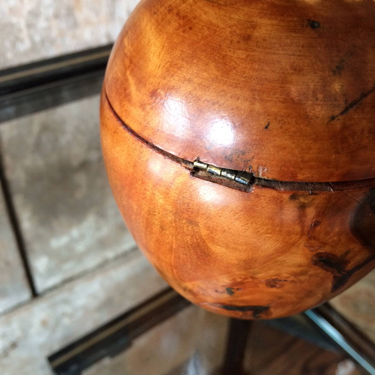 Unknown Rare Wooden Tea Caddies in Shape of Fruit