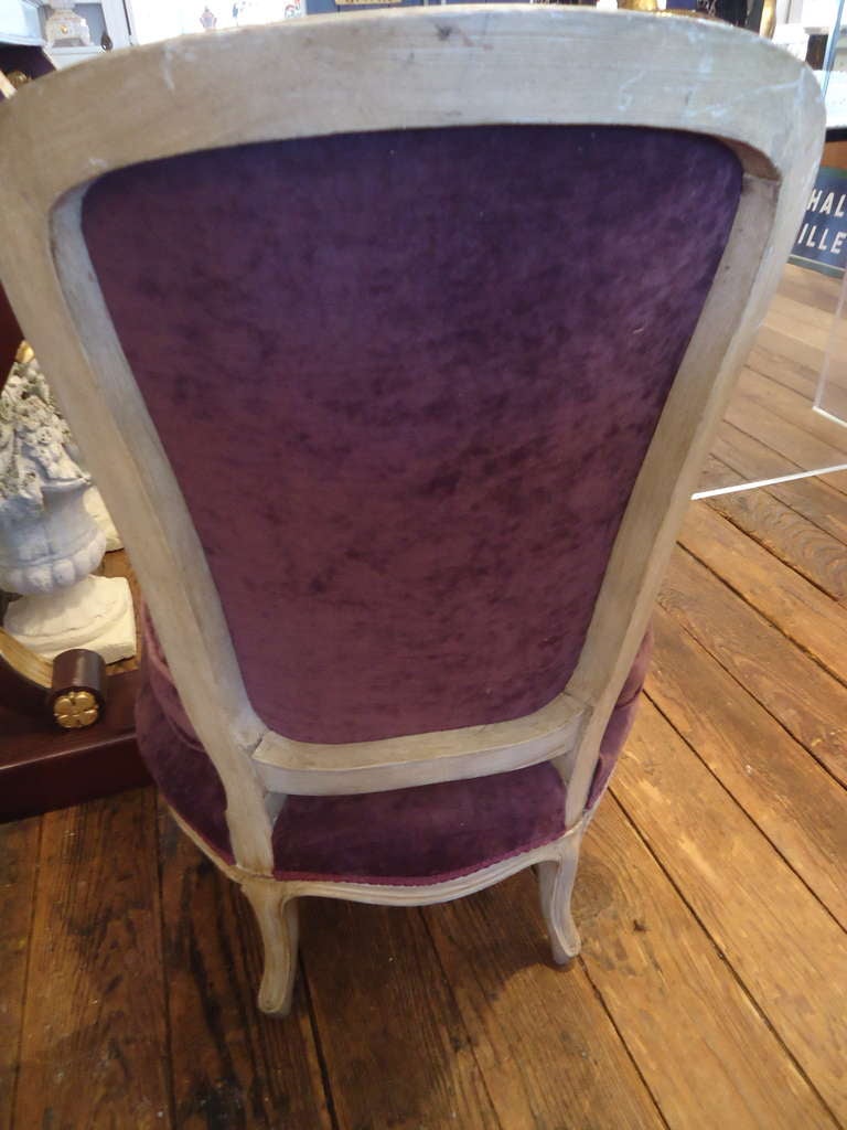 Very Romantic Aubergine Velvet Low Slung Slipper Chairs 3