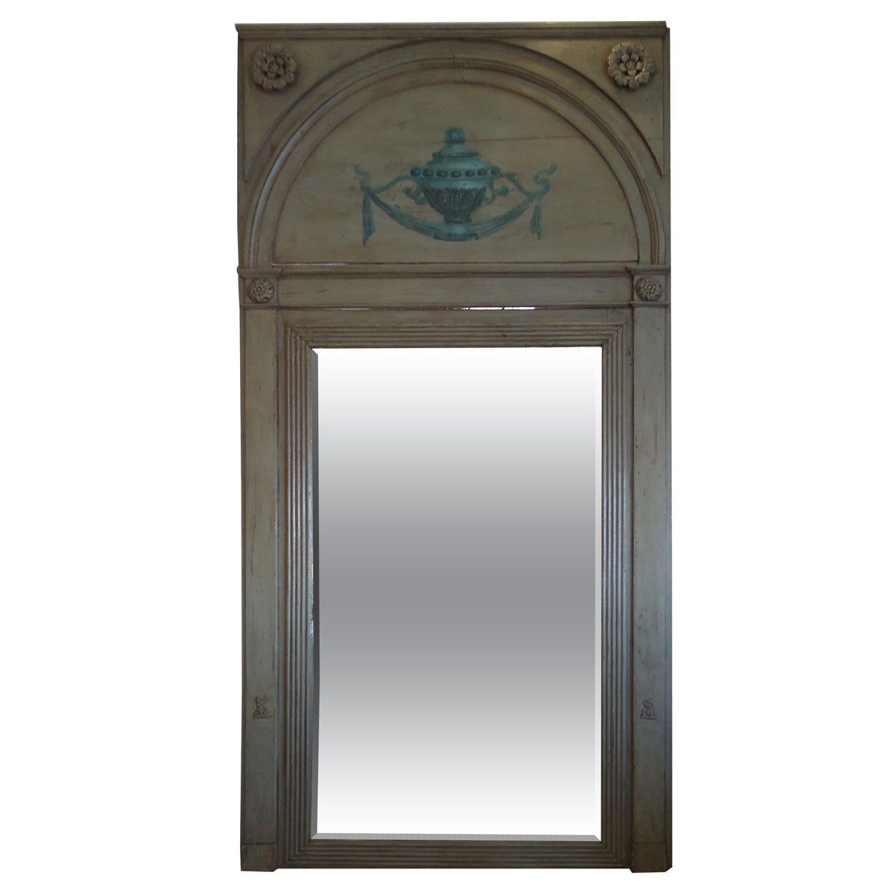 Tall Important Old World Mirror
