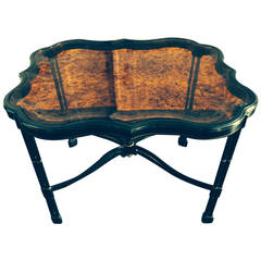 Faux Tortoise Shell Tray Coffee Table