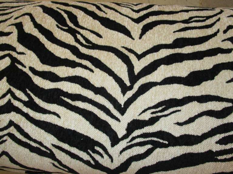 20th Century Zebra Stripe Hollywood Regency Style Bench