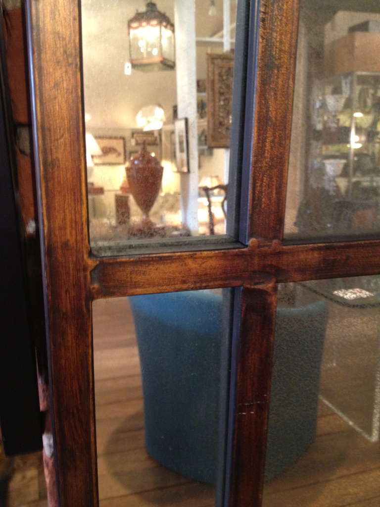 American Tall Mirror with Antique Glass