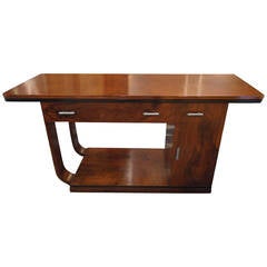 Mid-Century Flip-Top Deco Style Rosewood Desk