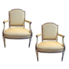 Pair of antique French Fauteuils
