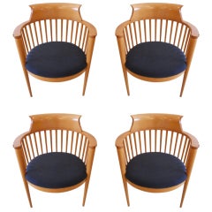 Four Vintage Modern Italian Dining Chairs
