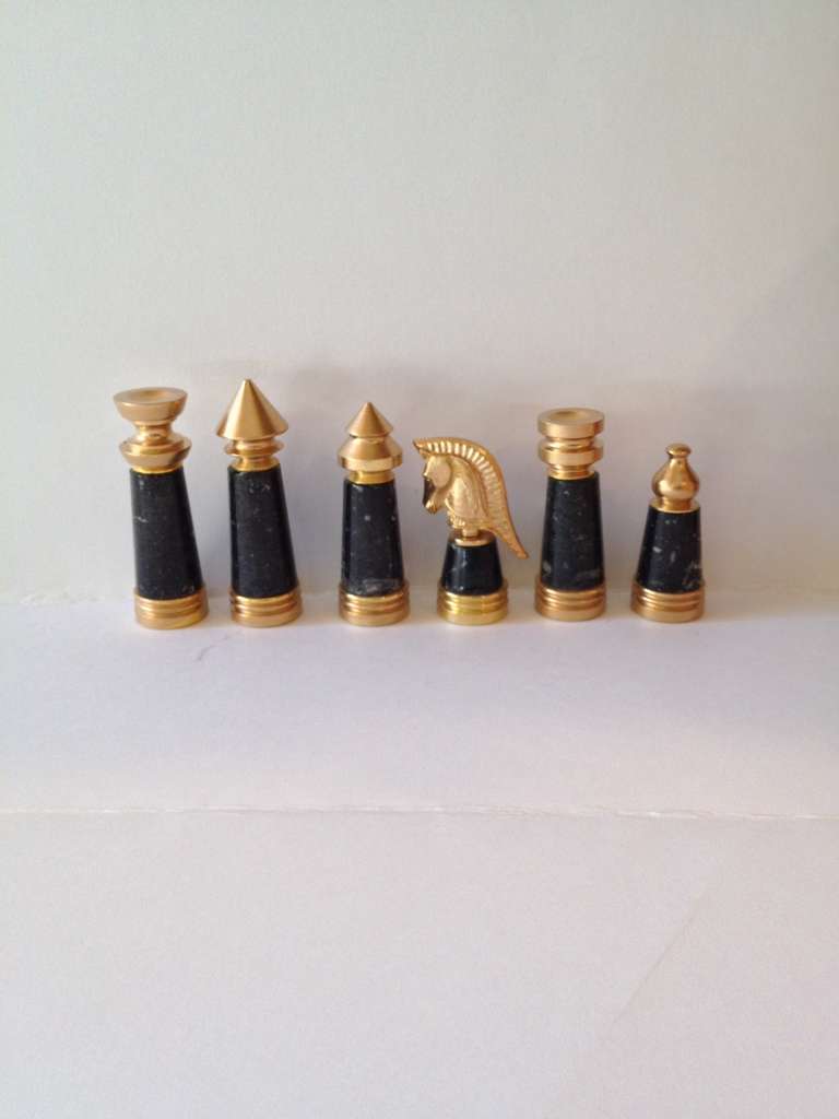brass chess pieces