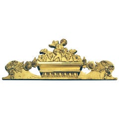 Antique Gilded Wood Architectural Fragment