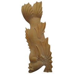 Large Striking Balinese Carved Teakwood Fish