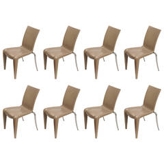 Set of Eight Philippe Starck "Louis xx" Chairs 10