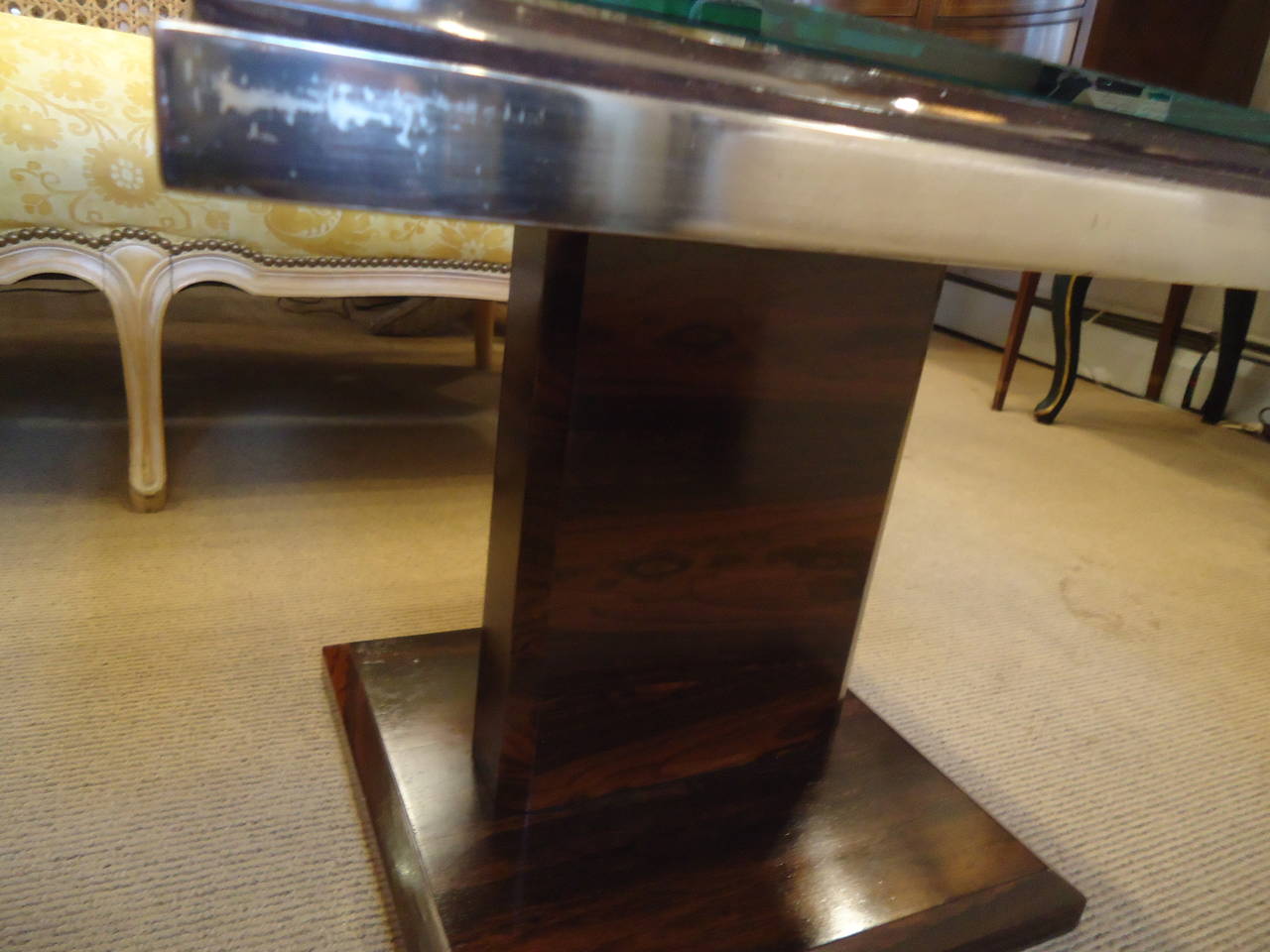 Pair of Elegant Rosewood and Chrome Cocktail Tables In Excellent Condition In Hopewell, NJ