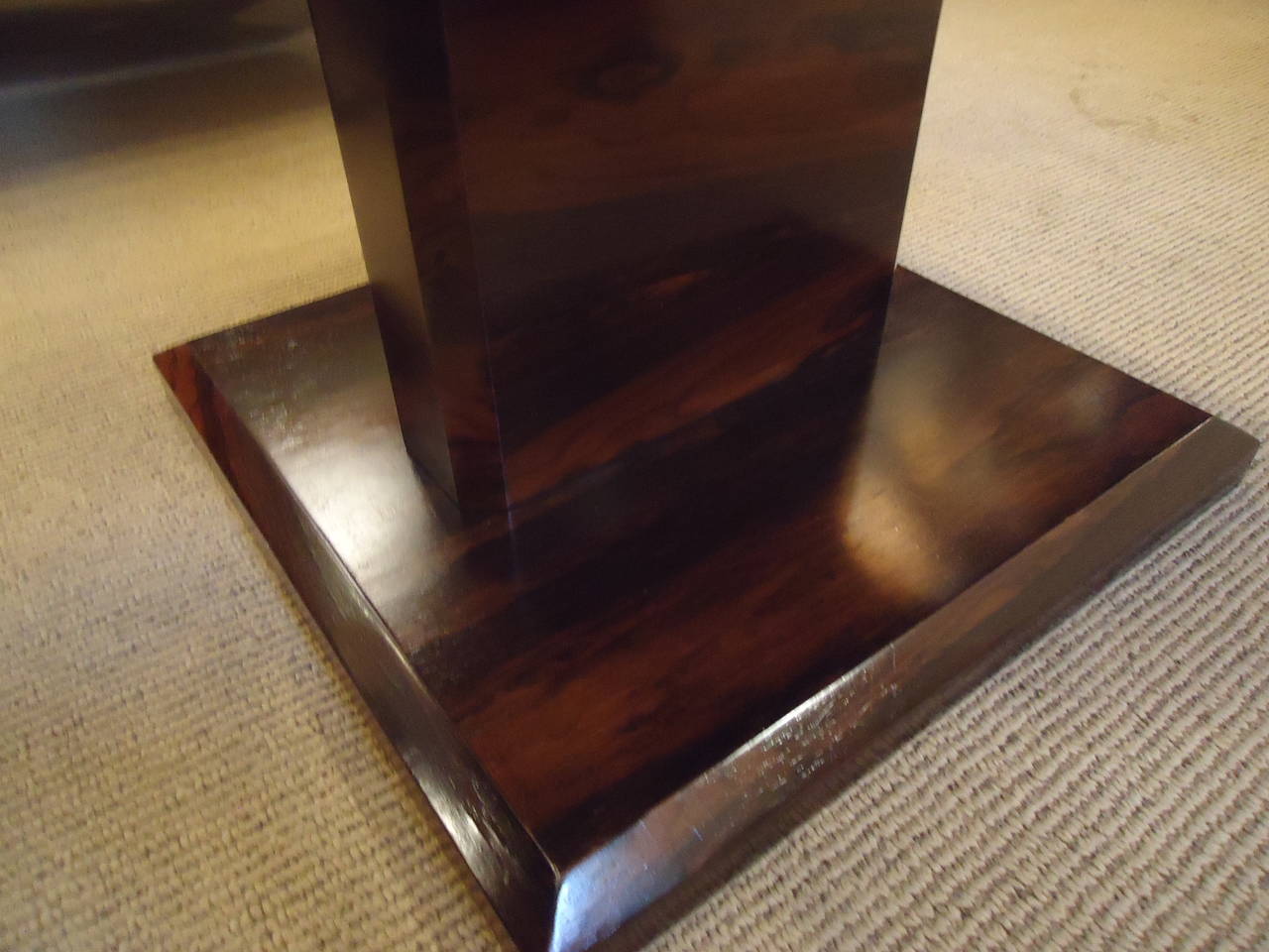 Late 20th Century Pair of Elegant Rosewood and Chrome Cocktail Tables