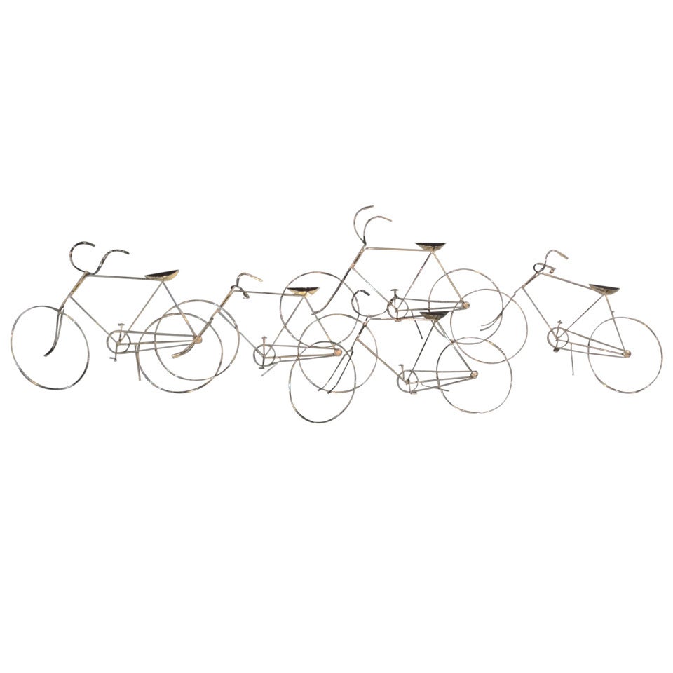 Charming Curtis Jere Bicycle Wall Sculpture