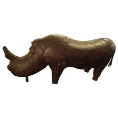 Rare Leather Rhino by Liberty & Co.