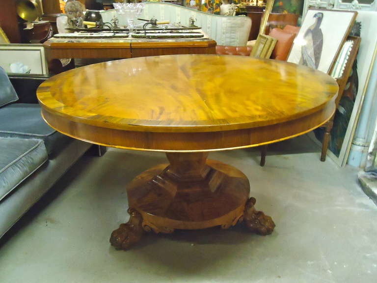 Charles X Round Breakfast Center Hall Table