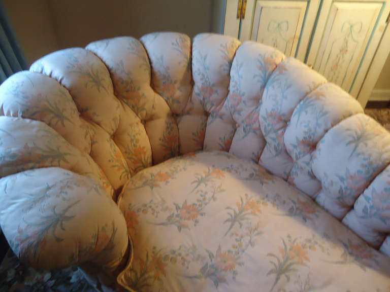 American Dreamy Vintage Tufted Upholstered Chaise Recamier