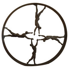 One of a Kind Large Round Wall Sculpture