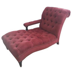 Luxurious English Style Tufted Chaise Longue