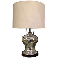 Retro Midcentury Modern Mercury Glass Table Lamp 