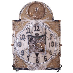 Mixed-Media Collage on Vintage Clock