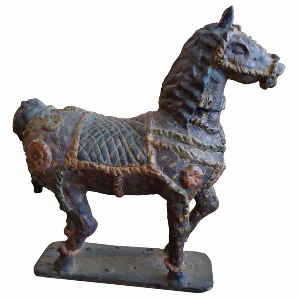 Antique Chinese Pottery Horse Sculpture