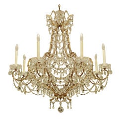 Italian Gilded and Crystal Chandelier