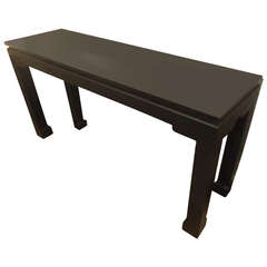 Linen Wrapped Console Table