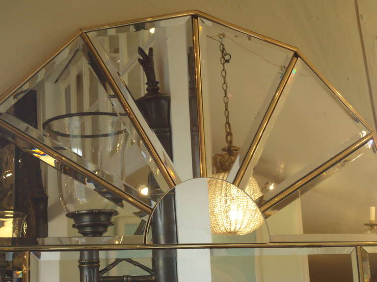 Mid-Century Modern Glitzy Curved Midcentury Mirror