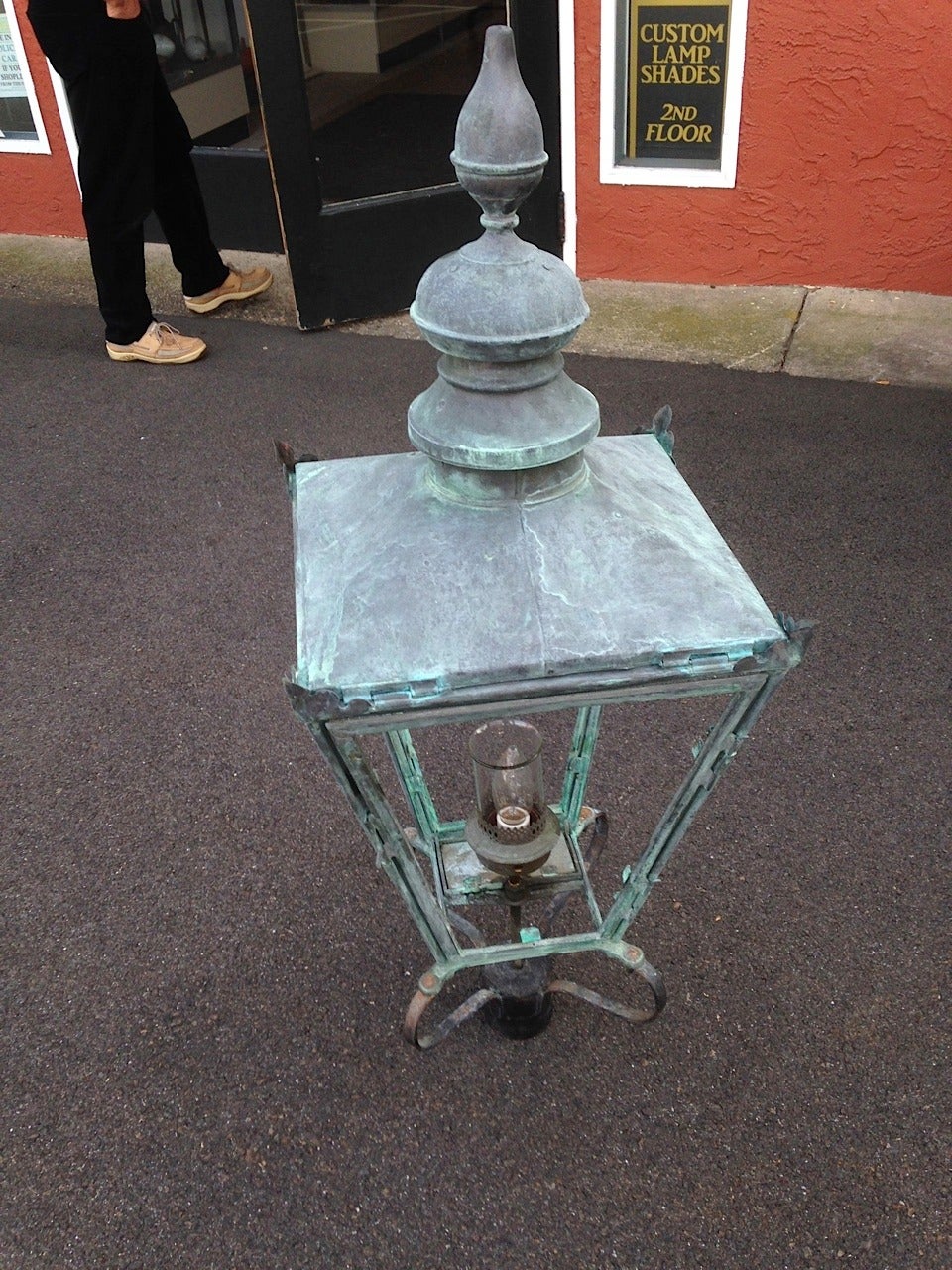 copper post lanterns
