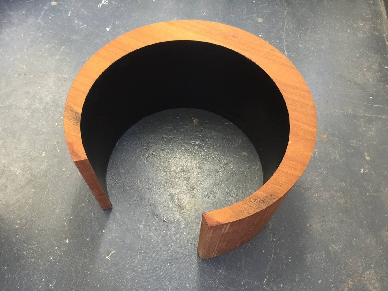 Mid Century Canadian Teak Wood, CrescentShaped Coffee Table at 1stdibs