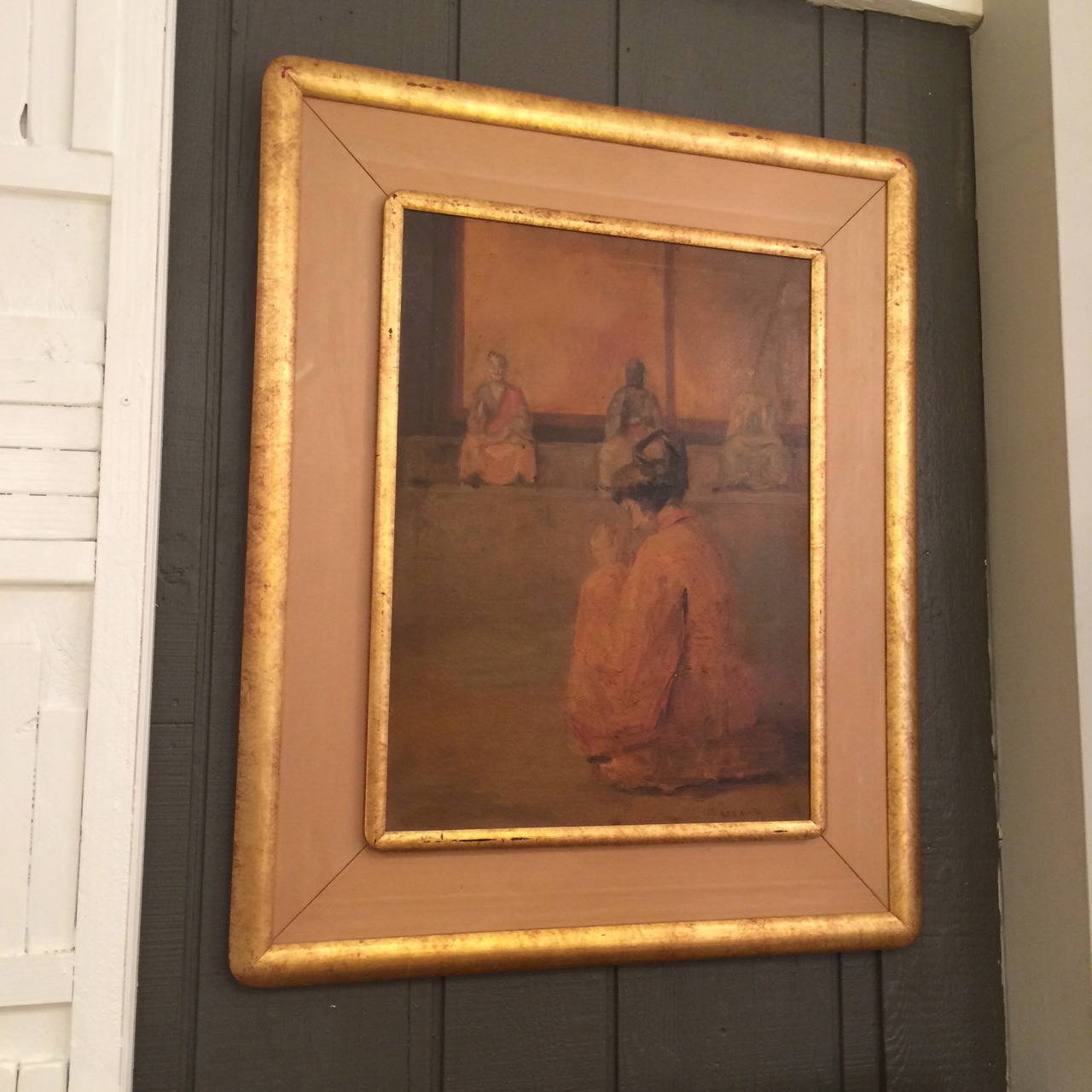 Beautifully Framed Oil Painting of Geisha by WG Kurtz In Excellent Condition In Hopewell, NJ