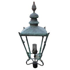 Antique 19th Century English Copper Post Lantern