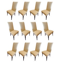 Twelve Upholstered Dining Chairs 