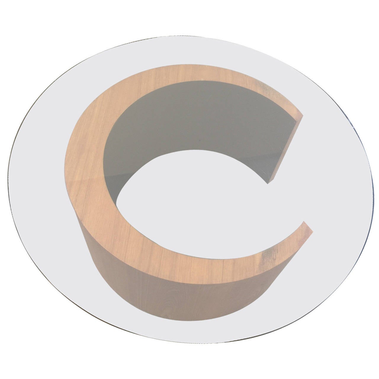 Mid Century Canadian Teak Wood, CrescentShaped Coffee Table at 1stdibs