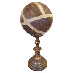 Masculine Wooden Orb/Globe on Custom Stand
