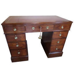Classic English Regency Mahogany Pedestal Desk