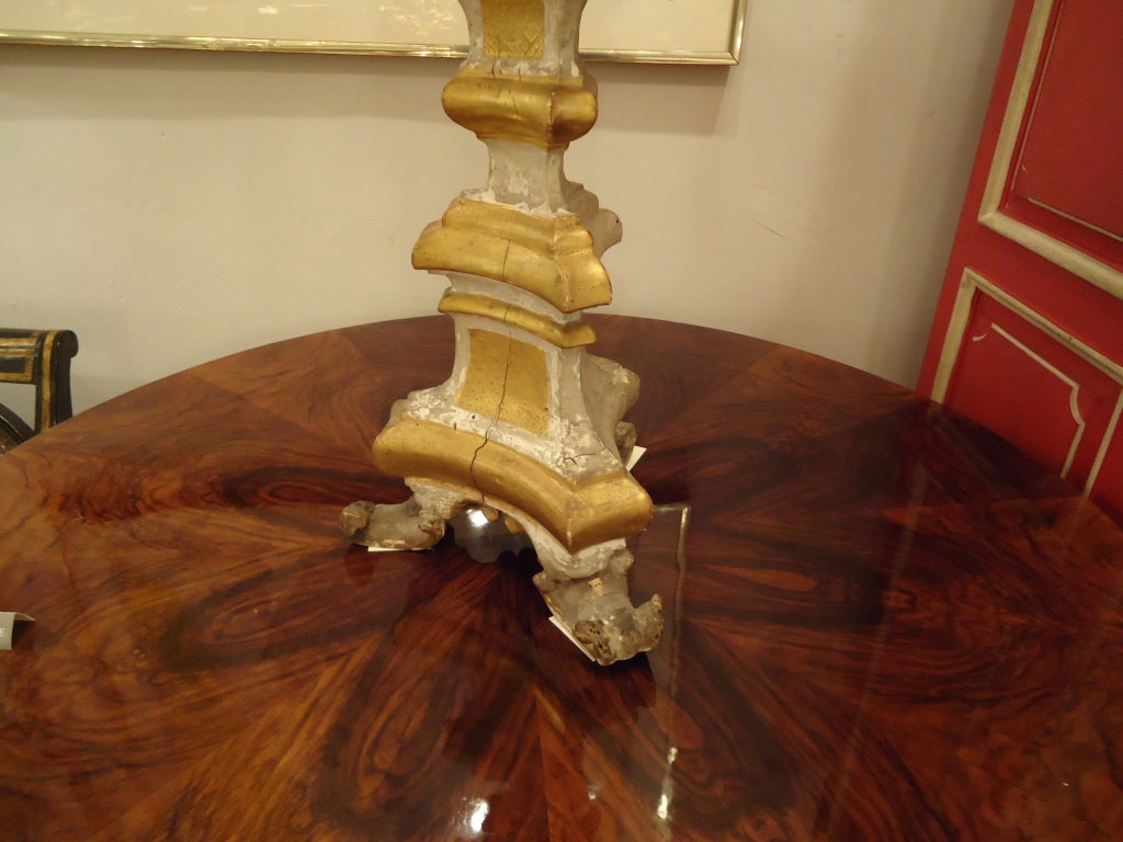 Monumental French Gilt Antique Pricket Candlestick