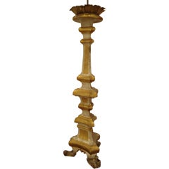 Monumental French Gilt Antique Pricket Candlestick