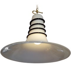 Art Glass Bell Shaped Light Fixture