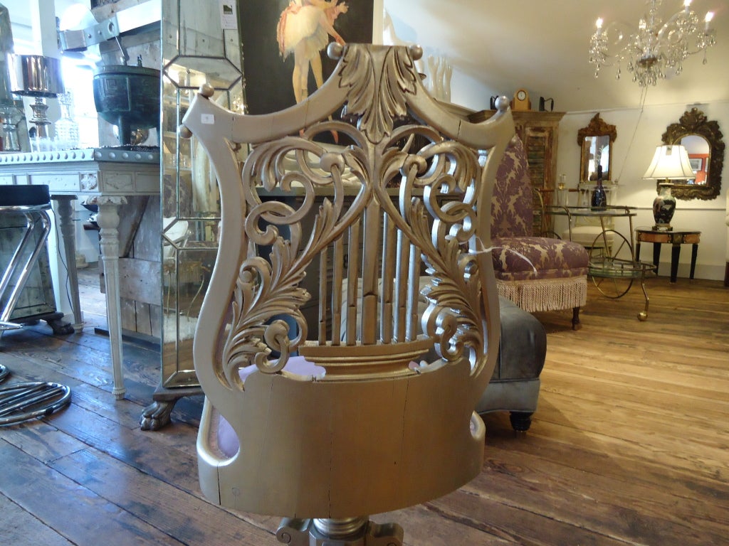 19th Century Antique Adjustable Music Chair